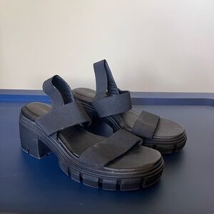 Black strappy sandals